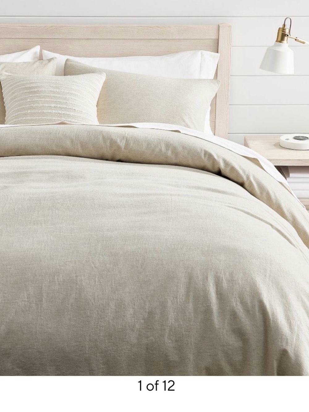 Pottery Barn Teen Linen-Texture Duvet Cover in Natural